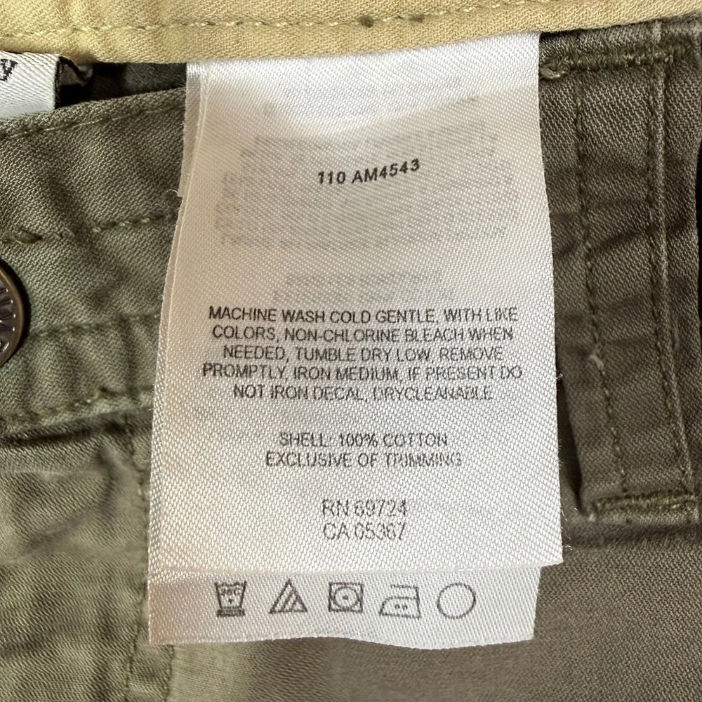 Columbia Cargo Shorts Mens 38 Olive Green Cotton Utility Hiking Paint Splatter